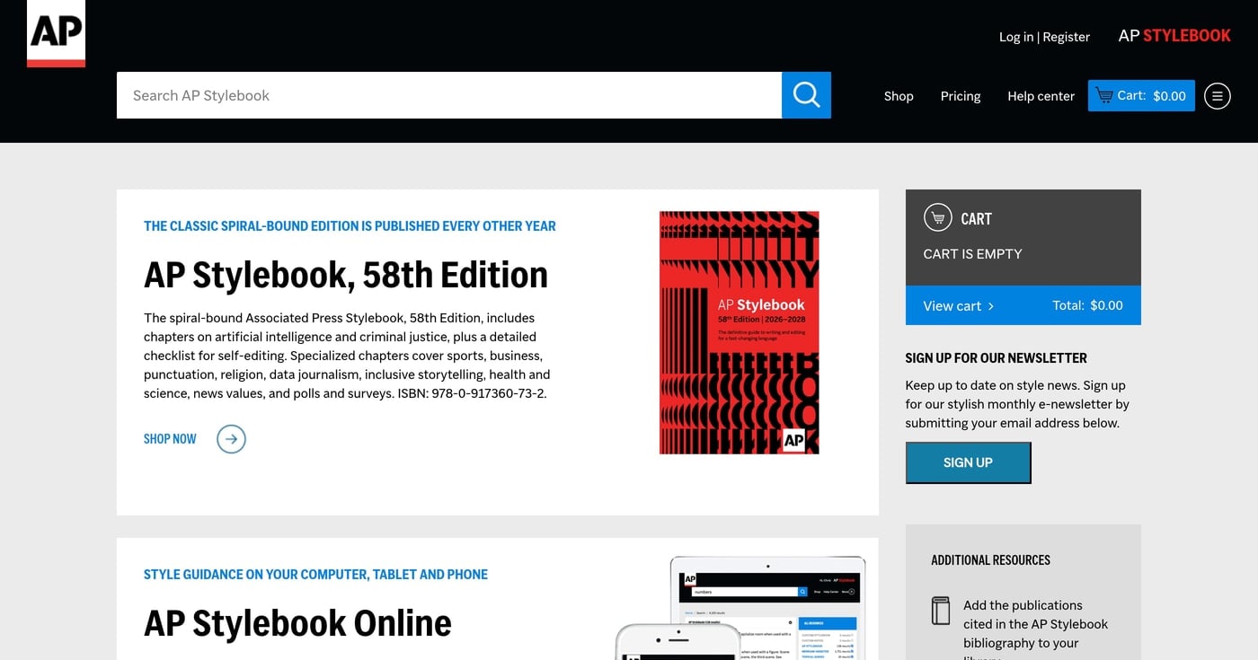 AP Stylebook, one of the most widely used foundation style guides