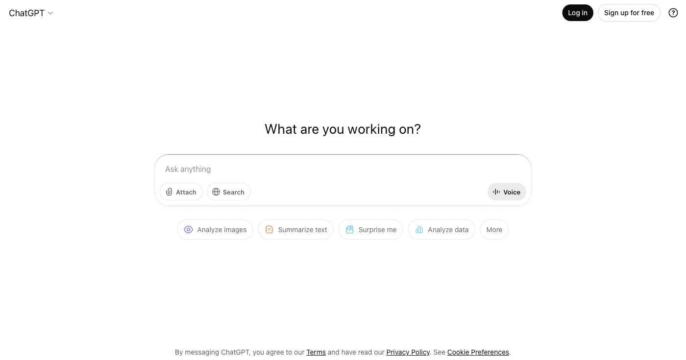 ChatGPT Interface