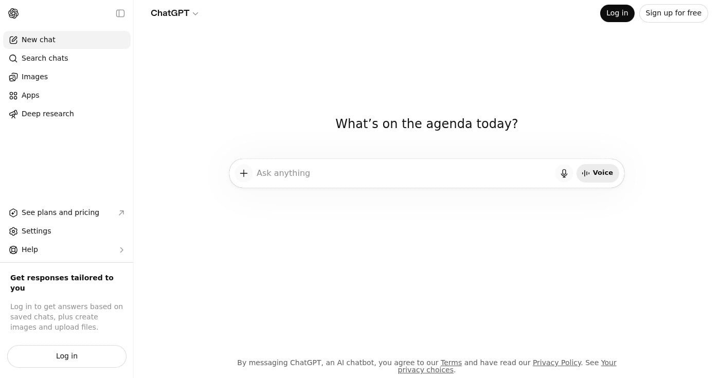 ChatGPT Plus AI writing interface by OpenAI