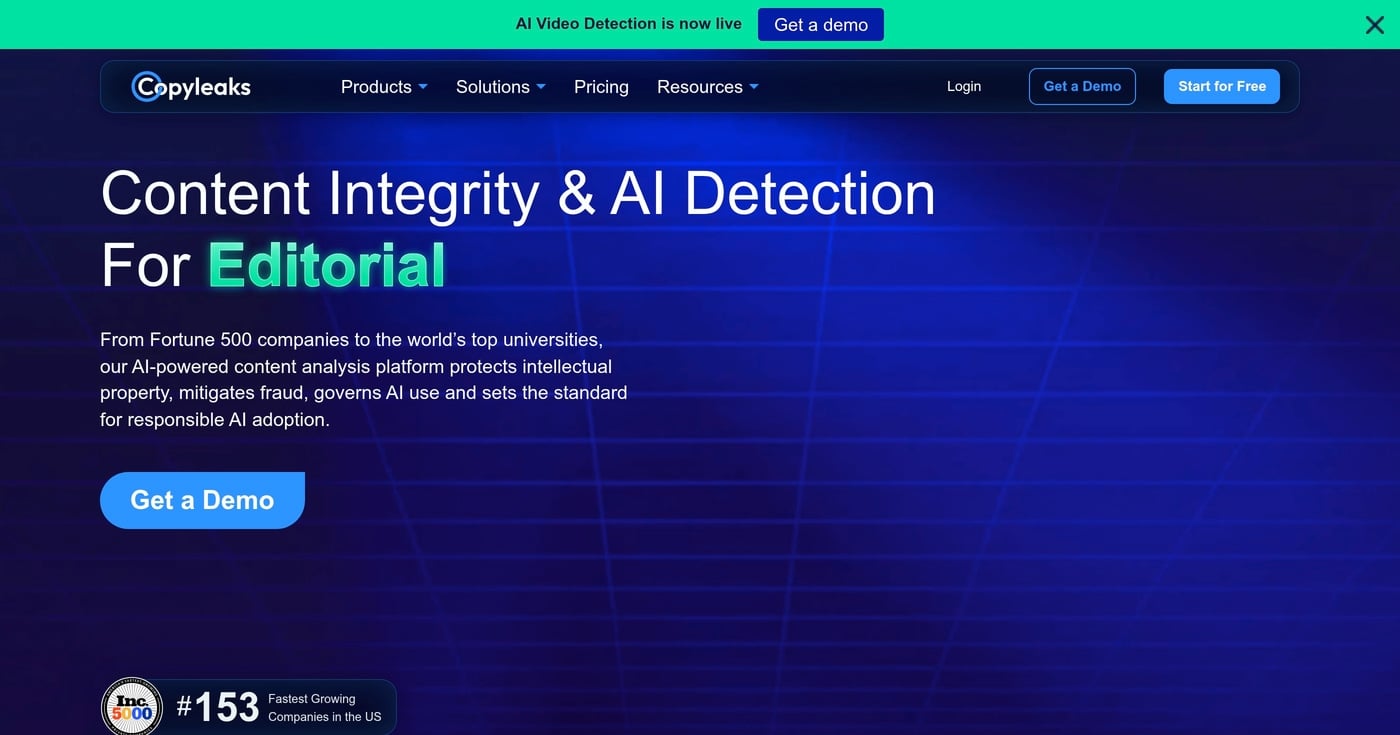 Copyleaks content integrity homepage