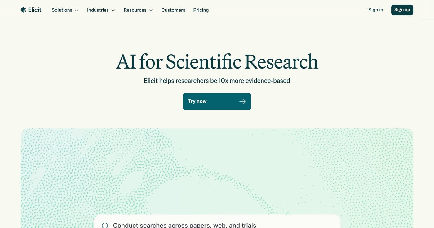 Elicit homepage
