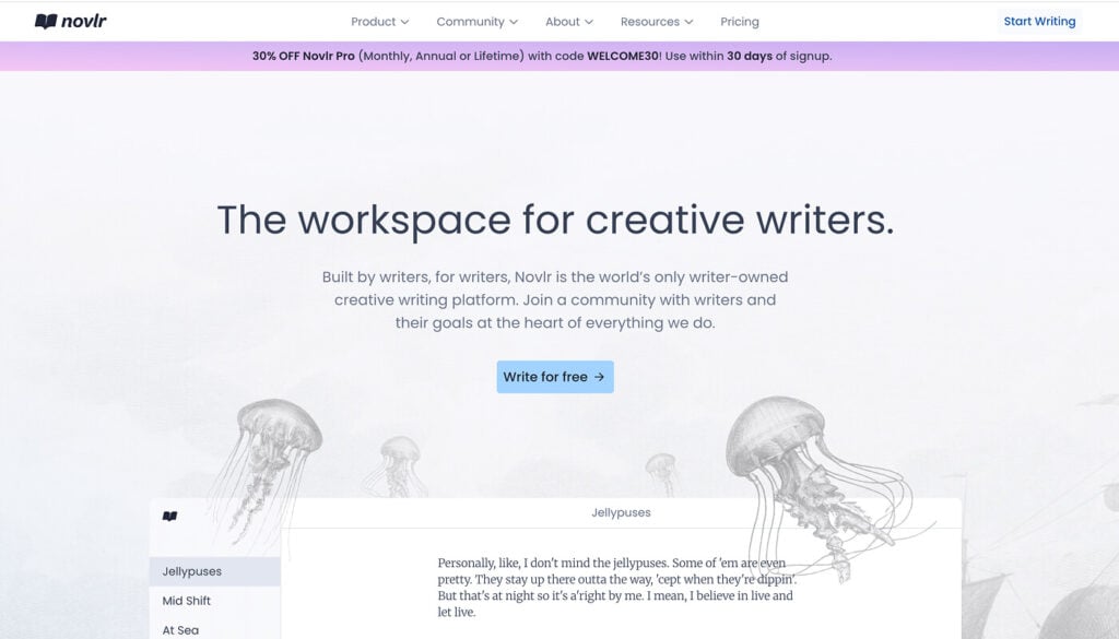novlr best novel writing software