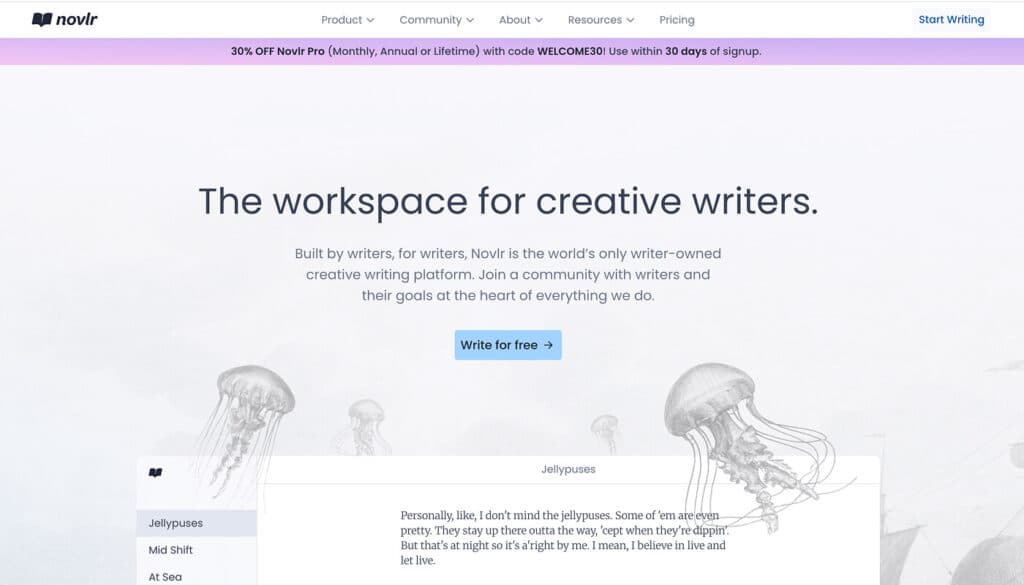 novlr best novel writing software