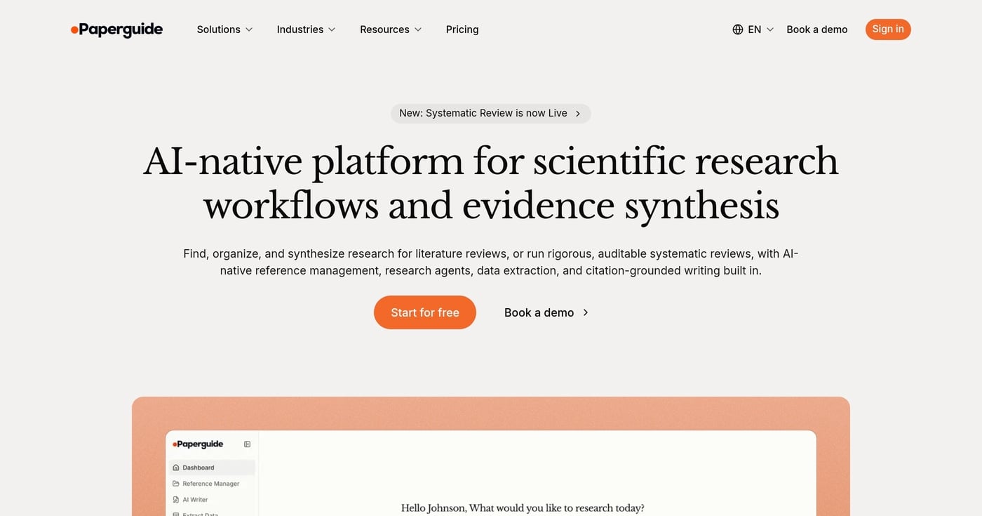 Paperguide homepage