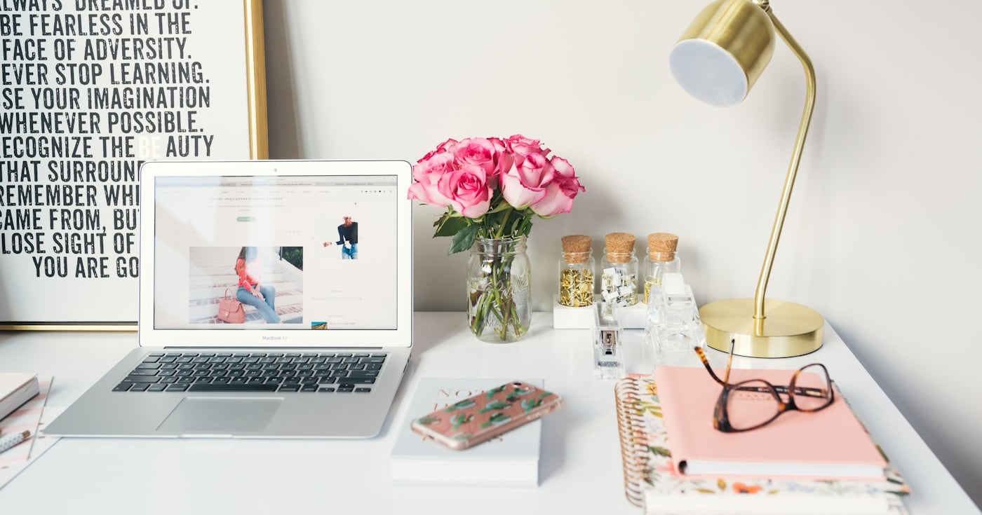 Blog writing and product photography setup