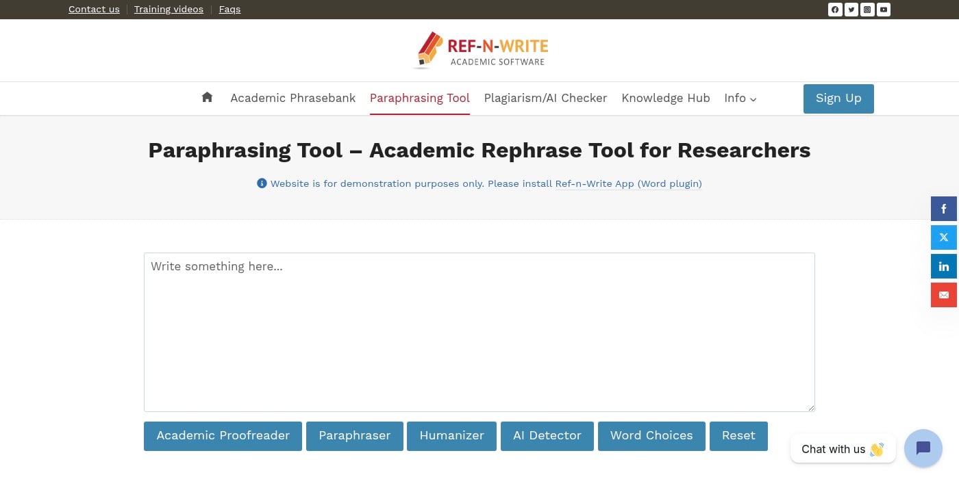 Ref-n-Write academic paraphrasing tool