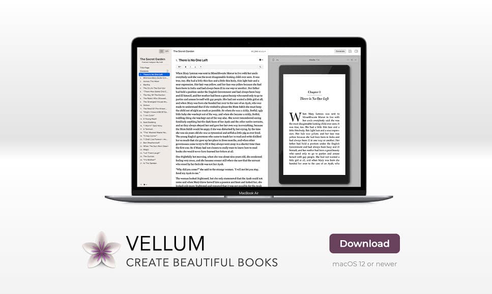 Vellum Best Novel Writing Software