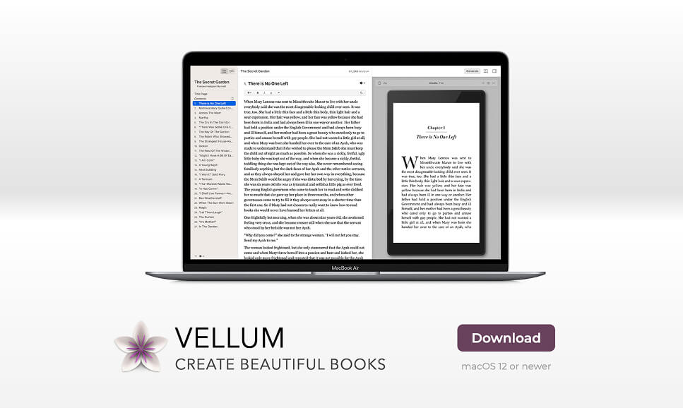 Vellum Best Novel Writing Software