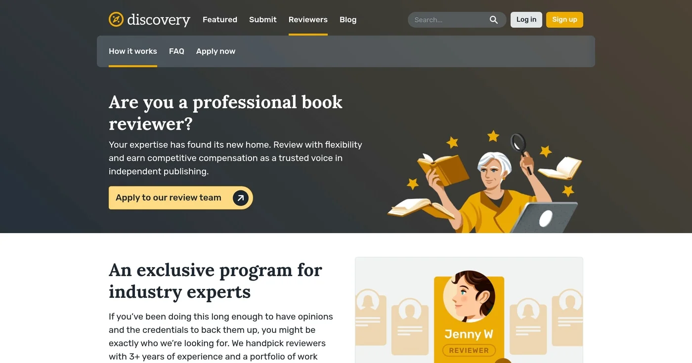 Reedsy Discovery reviewers page