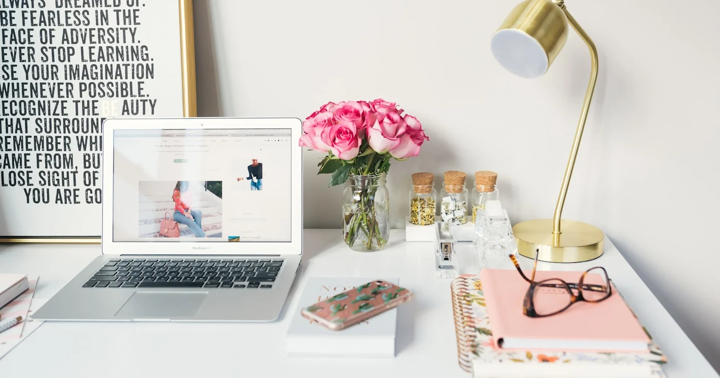 Blog writing and product photography setup