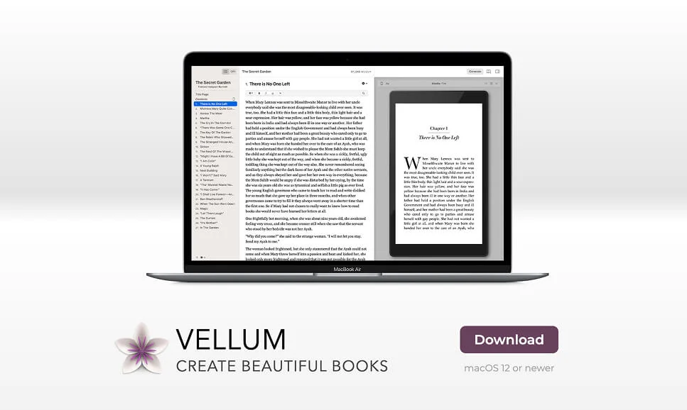 Vellum Best Novel Writing Software
