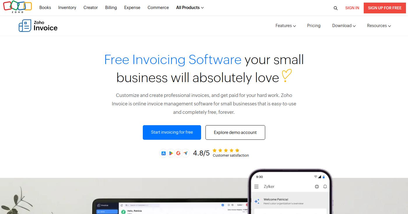 Zoho Invoice